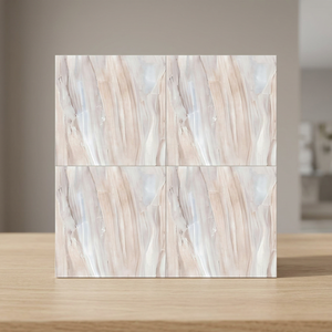 Panneau carré en PVC marbre pierre artificielle panneau de marbre blanc mur vinyle sol en marbre 400x400mm céramique bien maintenir 40x40cm - Product Image 5