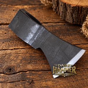 Tête de hache médiévale viking forgée à la main en acier à haute teneur en carbone, à lame unique, pour lancer - Product Image 2