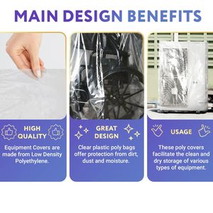 25x15x30 rotolo di abbronzatura attrezzature generali copre 2 Mil di spessore sacchetti in polietilene a bassa densità per la casa salute industriale di plastica medica - Product Image 3