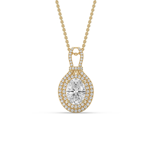3.62Ct Lab Grown Oval Diamond <b>Necklace</b> 14K 10K Gold IGI Certified Women's Unique Brilliant Cut Lightweight Sustainable Luxury - Product Image 4