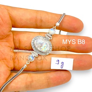 Original Genuine 925 Sterling Silver <b>Bracelet</b> Handcrafted With Multi Shape <b>Gems</b> Silver Jewelry Available At Reasonable Price - Product Image 2