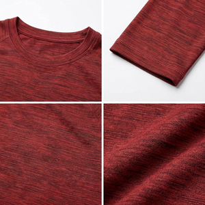 Camiseta de Manga Larga Roja para Niños, Unisex, de Tela Texturizada, de Secado Rápido, para MMA, Spandex/Poliéster, Color Personalizado, Transpirable - Product Image 5