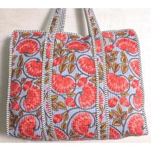 Indian Handmade Cotton Floral Shoulder Bag <b>Quilted</b> Tote Women Boho Shopping <b>Handbag</b> - Product Image 2