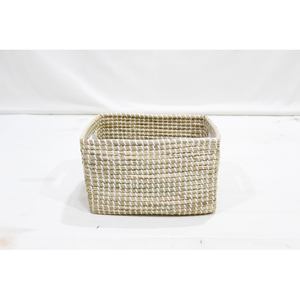 Cesta de Almacenamiento Rectangular de Seagrass Ecológica y Rústica Thap, Organizador Multifuncional para Armario con Asas Integradas - Product Image 3