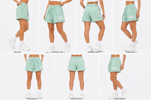 Pantalones Cortos Deportivos Holgados para Mujer, Personalizados, de Algodón, Casuales, con Bordado Chenille y Bolsillos, OEM ODM - Product Image 5