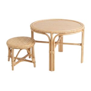 Table et chaises en rotin pour tout-petits, mobilier pour enfants, ensemble de jeu en osier pour chambre d'enfant, prix de gros, haute qualité, vente chaude, pas cher, nouveauté - Product Image 2