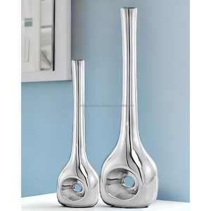 Azora Industries Design Aluminium Coulé Mat Vases à Fleurs Colorées Arrangement Vase Décoration de Mariage pour la Maison - Product Image 2