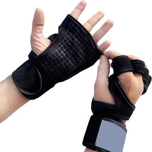 Poignées de main sans doigts en néoprène et cuir, légères et durables, antidérapantes, pour la gymnastique, les tractions, la musculation et le cross-training - Product Image 3