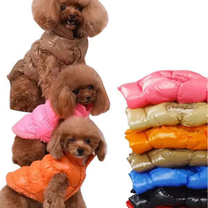 Abrigos para Perros sin Mangas con Cuello Reforzado y Cosido, para Clima Frío Invernal, Ropa Exterior Acolchada Suave y Brillante - Product Image 2