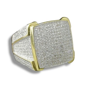 Custom <b>Pinky</b> <b>Ring</b> Hip Hop Moissanite Diamond Pave Set Men's Engagement & Wedding <b>Ring</b> 925 Sterling <b>Silver</b> Prong Set Party Gifts - Product Image 2