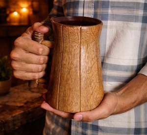 Jarra de Cerveza de Madera de Diseño Clásico, Hecha a Mano, Artículos de Bar Premium para Bares, Restaurantes, Vendedores en Línea y Negocios FBA, Gran Venta - Product Image 3