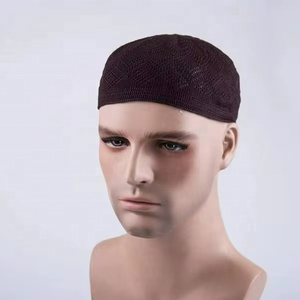Chapeau de prière islamique pour hommes, bonnet Kufi ethnique tricoté, Taqiyah au crochet, bonnet Omanais Namaz Kufi - Product Image 2