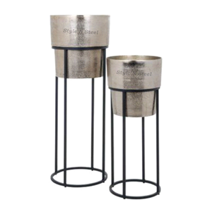 Iron Powder Coated Durable Multi-Purpose Indoor Floor Planter with Drainage - Product Image 2