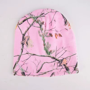 หมวกไหมพรมคุณภาพสูง ดีไซน์ลายแจ็คการ์ด พิมพ์ลายแบบซับลิเมชั่น รับผลิตโลโก้ตามสั่ง พร้อมหมวกไหมพรมถักสำหรับฤดูหนาว ลายพราง - Product Image 1