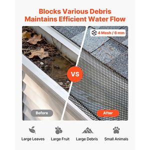 Heavy Duty 6 Powder Coated Steel Gutter Guard 120 ft Length 0.04 Thickness <b>Leaf</b> Guard Debris <b>Screen</b> 120 ft Length 0.04 Thickness - Product Image 2