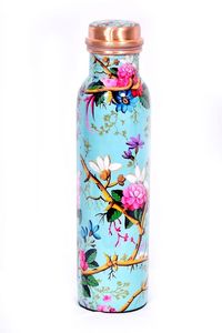 Juego de Botellas de Agua de Cobre de Diseño con Dos Vasos, Bebedero Ayurvédico a Prueba de Fugas, Recipiente Metálico para Beber, Vajilla para Yoga, Gimnasio y Oficina - Product Image 5