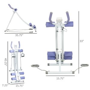 Sistema Pieghevole per Palestra Domestica con Angolo Regolabile, Attrezzatura per Addominali con Bande di Resistenza per Esercizi di Core e Addome - Product Image 3