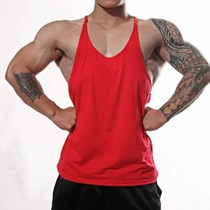 Men's <b>Red</b> Solid Color V-Neck Knitted <b>Tank</b> <b>Top</b> Breathable Polyester Casual Sleeveless <b>Top</b> - Product Image 1