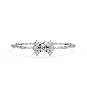 AMBER JEWELS T-984 Emerald Cut Natural Stone Star Chain Bracelet 18k <b>Solid</b> <b>Gold</b> Plated Claw Setting Hiphop Unisex Wedding IGI - Product Image 4