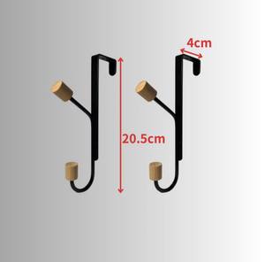 <b>Modern</b> Eco-Friendly Metal Workspace Hanging <b>Hook</b> Organizer for <b>Coats</b> and Personal Items 2-Piece Set - Product Image 3