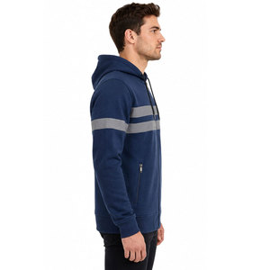 Hi Vis Hoodie Men Custom Made Workwear Road Safety Hoodies <b>Work</b> Uniform Hooded <b>Jumper</b> High Visibility Reflective Stripes Jackets - Product Image 5