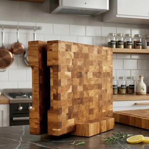 Nouvelle planche à découper en bois d'acacia réversible et épaisse - Product Image 4