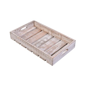 Plateau de service en bois de manguier naturel, pas cher, unique, non fini, avec poignée, pour le rangement des aliments. - Product Image 1