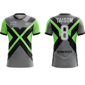 Camiseta de Squash Unisex Premium de 140g, Poliéster Transpirable, Absorbe la Humedad, Paneles Sublimados en Verde, Negro y Gris, Personalizable en la Parte Delantera - Product Image 1