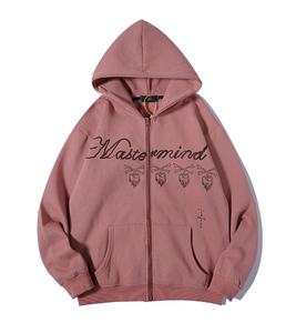 Sweat à capuche oversize en molleton 100% coton, brodé avec logo design hiver, imprimé, coupe-vent, confortable et tendance pour hommes et femmes - Product Image 2