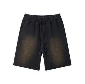Pantalones Cortos Bermuda para Hombre, 100% Algodón Tejido, Transpirables, con Cordón Ajustable, Estilo Vintage, Ecológicos, Color Sólido, Casuales, Cintura Media - Product Image 1