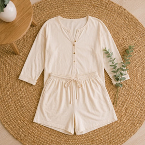Ensemble de vêtements de détente pour femmes respirant en polyester et rayonne, confortable, doux et écologique - Product Image 6