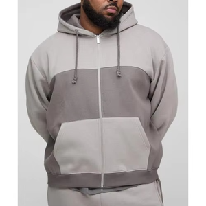 Sudadera con Capucha Personalizada con Bloques de Color, Estilo Vintage, Bordada, de Forro Polar, Manga Larga, Unisex, Ropa Deportiva Informal de Invierno - Product Image 1