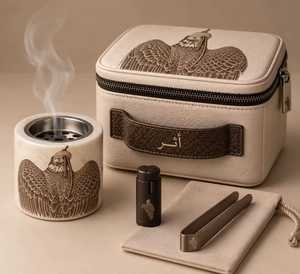 Quemador de Incienso de Madera de Lujo con Motivo Floral de Ciervo para Fragancia Tradicional de Bakhoor y Decoración Interior Premium - Product Image 1
