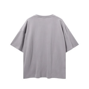 T-shirt ample et oversize pour homme, coupe décontractée avec épaules tombantes, logo personnalisé, 100 % coton, grandes tailles, streetwear, style universitaire - Product Image 2