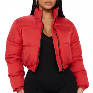 Chaqueta Bomber Acolchada Personalizada de Manga Larga con Cuello Acanalado a Rayas para Hombre, Unisex, Estilo Deportivo, de Gran Venta - Product Image 1
