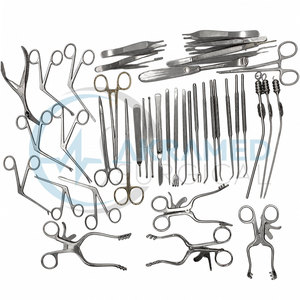 Ensemble d'instruments de micro-chirurgie de tympanoplastie, 41 pièces, kit chirurgical ORL avec boîte de stérilisation, certifié CE, réutilisable - Product Image 2