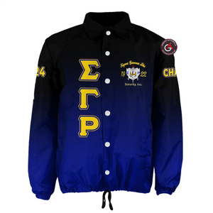 Sigma แจ็กเก็ตแบบปักลายแกมม่า Rho sorors เสื้อโค้ชสำหรับผู้หญิงเสื้อแจ็กเก็ตสายแบบกำหนดสไตล์ได้ตามที่ต้องการ - Product Image 6