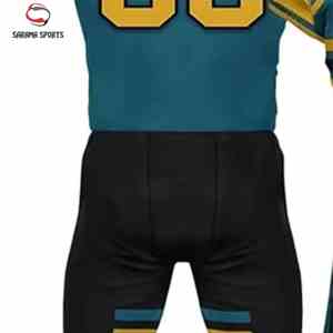 ชุดยูนิฟอร์มอเมริกันฟุตบอลแบบซับลิเมชั่นสั่งทำพิเศษ ระบายอากาศได้ดี สำหรับผู้ใหญ่ทุกเพศทุกวัย ไซส์พลัส ดีไซน์โดดเด่น ชุดกีฬาอเมริกันฟุตบอล - Product Image 6