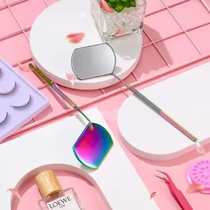 Portable <b>Magnifying</b> Eyelash <b>Mirror</b> - Stainless Steel Beauty Accessory for Makeup Artists - Product Image 3