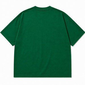 Ensemble T-shirt et short surdimensionné personnalisé avec logo, pour homme, brodé, tricoté, décontracté, streetwear, deux pièces, vert, 100% coton, respirant - Product Image 4