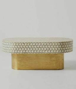 Luxury Bone Inlay Pedestal Stool - Product Image 3