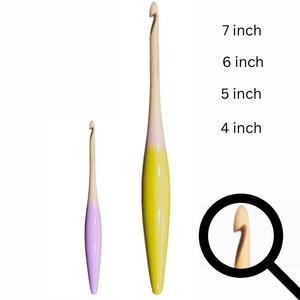 Emballage de taille personnalisée Outils de passe-temps et de tricot par vendeur expérimenté crochets en bois toutes tailles travaux d'aiguille réguliers et ergonomiques - Product Image 3