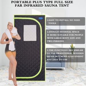 Tenda Sauna Portatile Plus a Infrarossi Lontani per Terapia Detox e Relax, per Uso Domestico, Grande, in Acciaio Inossidabile - Product Image 5