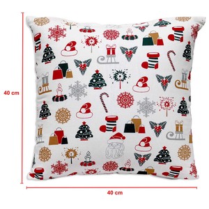Funda de cojín navideña de lujo al por mayor, 100% algodón, con diseño estampado, para decoración del hogar, con cierre de cremallera - Product Image 5