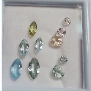 Lot de 50 pierres précieuses naturelles de haute qualité en Aigue-marine, formes ovale, poire, marquise et facettée, dimensions 6x4, 7x5, 8x6, 9x7mm, 67 carats, Iroc Sales Baruj, 134 $ US - Product Image 3