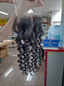 ผมต่อจากผมมนุษย์แบบไม่ผ่านกระบวนการผมต่อแบบชาวเวียดนามลอนลึกเป็นมัดทรงซูเปอร์เวฟ - Product Image 2