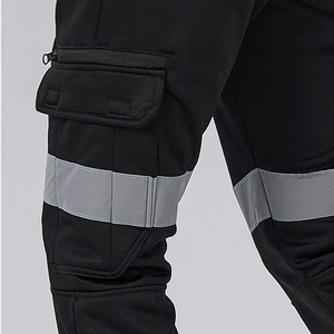 OEM Workwear High Quality <b>Black</b> Polyester Safety <b>Work</b> <b>Pants</b> for Men Customized Hi Vis Reflective with Customized Logo - Product Image 3