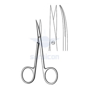 Tijeras Iris-Kilner de 11.5 cm (4½ Pulgadas), Afiladas, Curvas, Estándar, de Acero Inoxidable, Reutilizables, Quirúrgicas, para Cirugía Plástica - Product Image 1