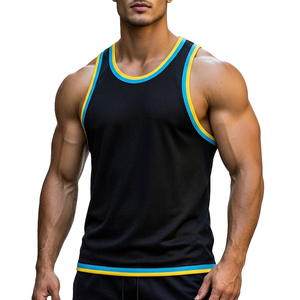 Custom Wholesale Price Men's Muscle Tank Top Quick Dry Fitness Singlet Breathable Athletic Training Vest Custom <b>Logo</b> Tank Tops - Product Image 3