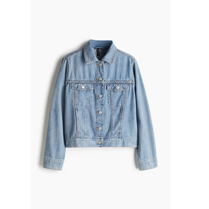 Ensemble veste en jean tressée personnalisée OEM pour femme et jean assorti, délavage clair, style streetwear vintage - Product Image 5